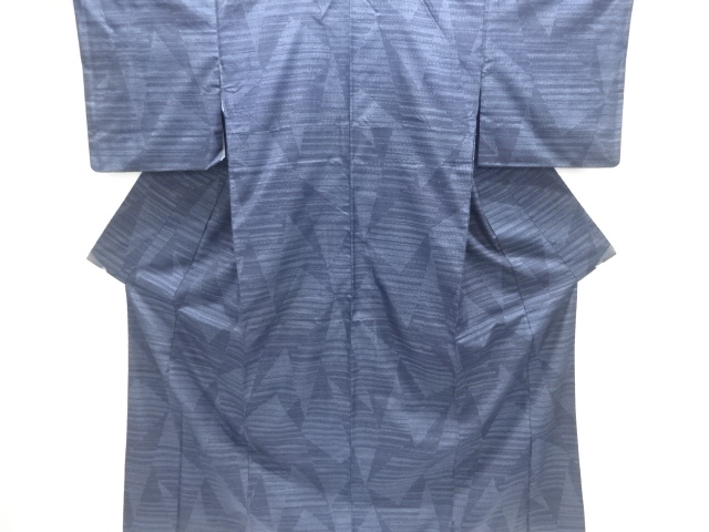 幾何学模様織り出し十日町紬着物